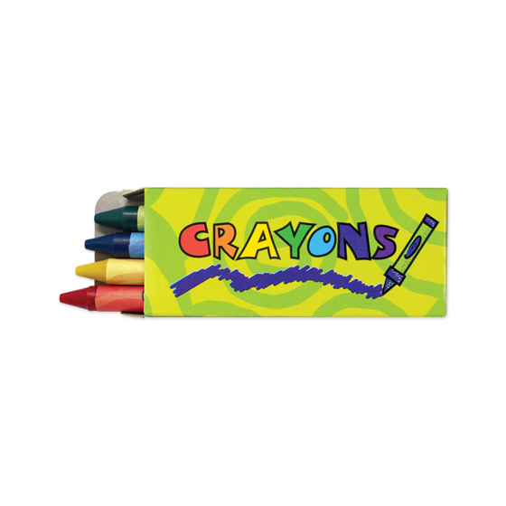 4 Pack Standard Crayons Green Box/Case